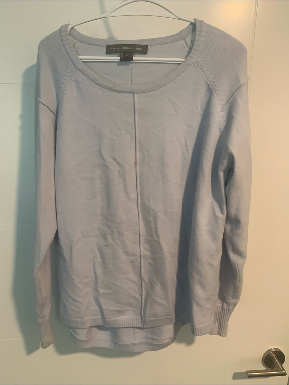 French Connection Women's Light Blue Crewneck Sweater Paula